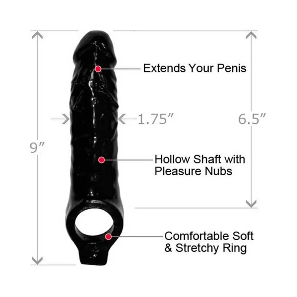 Mamba Penis Extension Sleeve 6.5 Inch Black Cock Sheath — image 4 of 4