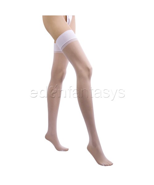 Sheer backseam stockings