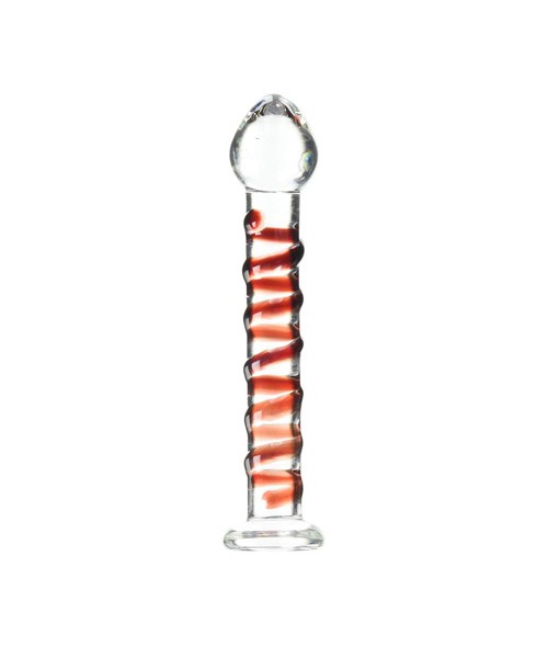 Mr Swirly Textured Glass Dildo