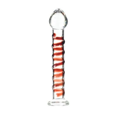 Mr Swirly Textured Glass Dildo