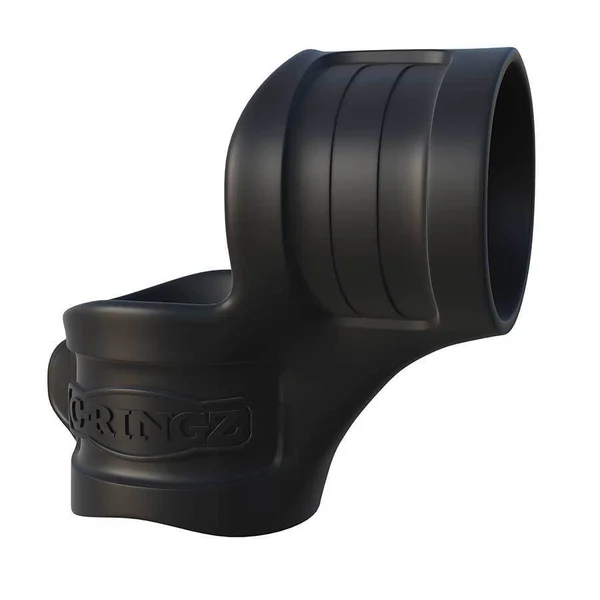 Black Silicone Mr. Big Cock Ring and Ball Stretcher by Fantasy C-Ringz — image 9 of 14