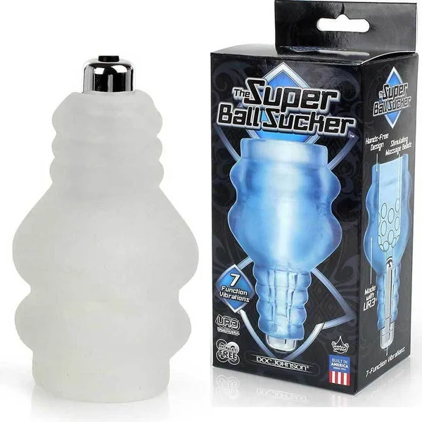 Vibrating Testicle Massager Doc Johnson Super Ball Sucker Sex Toy for Men — image 7 of 12