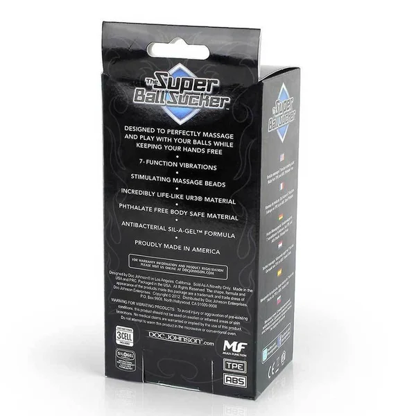 Vibrating Testicle Massager Doc Johnson Super Ball Sucker Sex Toy for Men — image 12 of 12