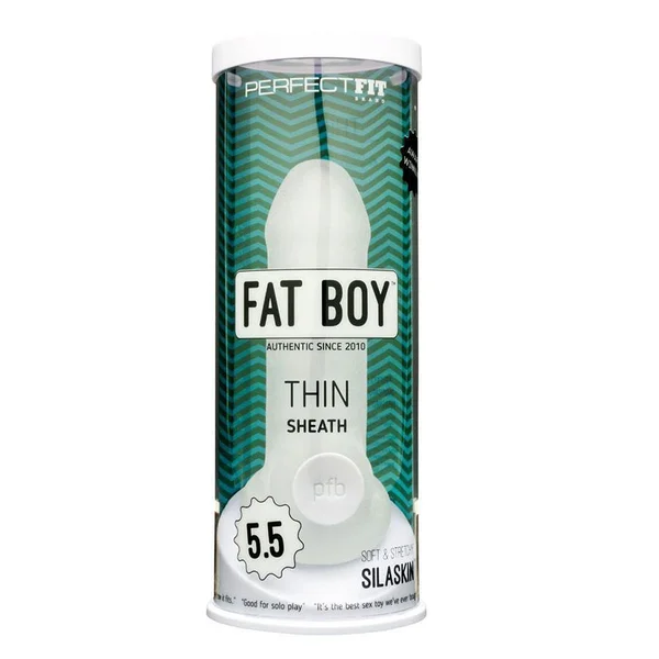 Penis Extension Sleeve Fat Boy Thin Clear 5.5" Cock Sheath — image 10 of 11