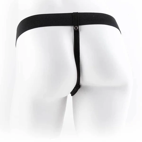Natural 7" Penis Extender Sleeve for Men | Tan Hollow Strap On and Harness — image 9 of 10