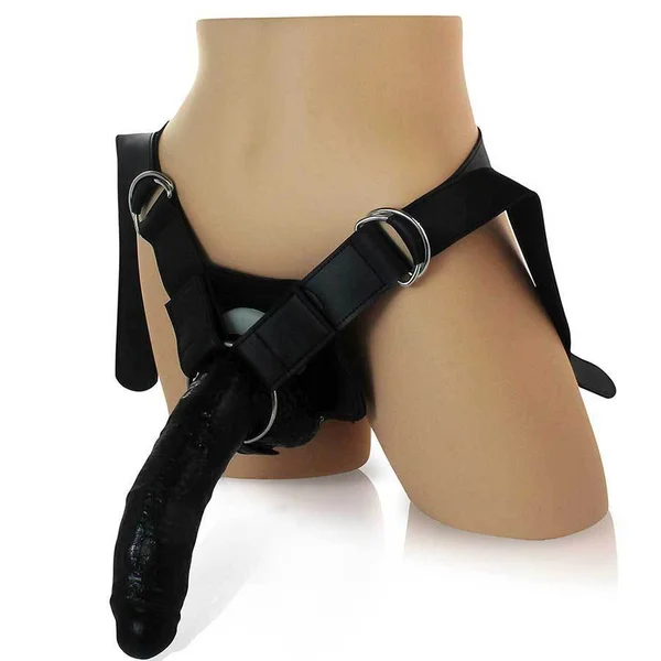 Black Penis Extension Sleeve 10" Extreme Hollow Strap On Sheath — image 6 of 10