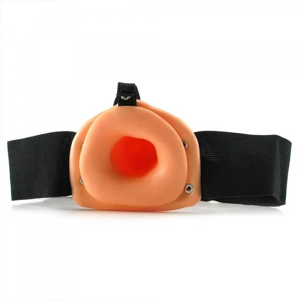 Penis Extension Sleeve 6" Hollow Tan Strap On Sheath — image 9 of 12