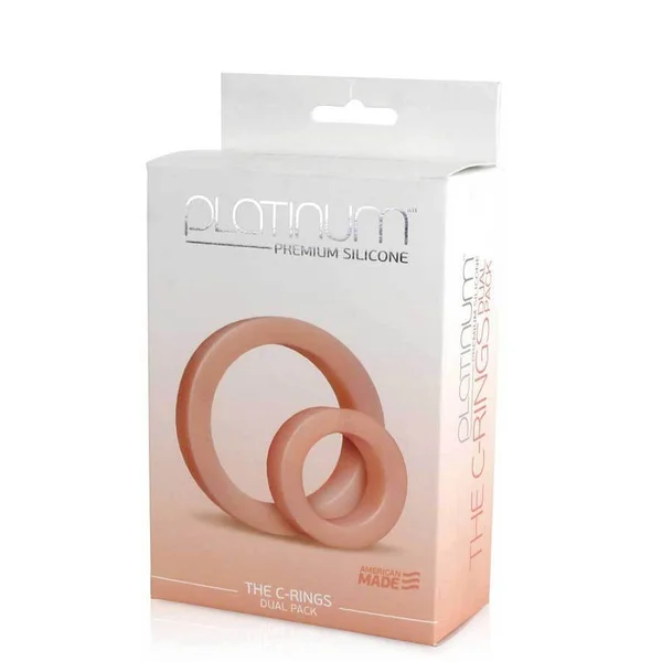 The C-Rings Platinum Premium Silicone Tan Cock Ring Set by Doc Johnson — image 8 of 8