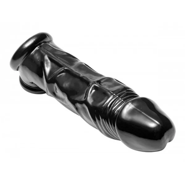 8'' Lifelike Black Penis Extension Sleeve Fuk Tool by Master Series — image 7 of 10