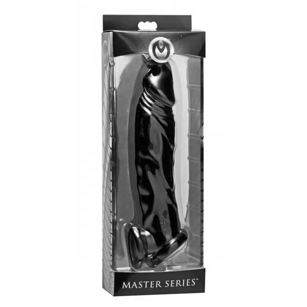 8'' Lifelike Black Penis Extension Sleeve Fuk Tool by Master Series — image 10 of 10
