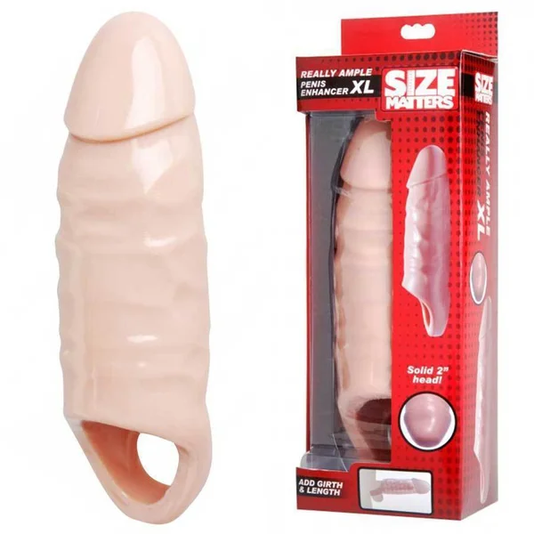 XL Thick Natural 6.5 Inch Tan Penis Sleeve & Girth Enhancer — image 6 of 10