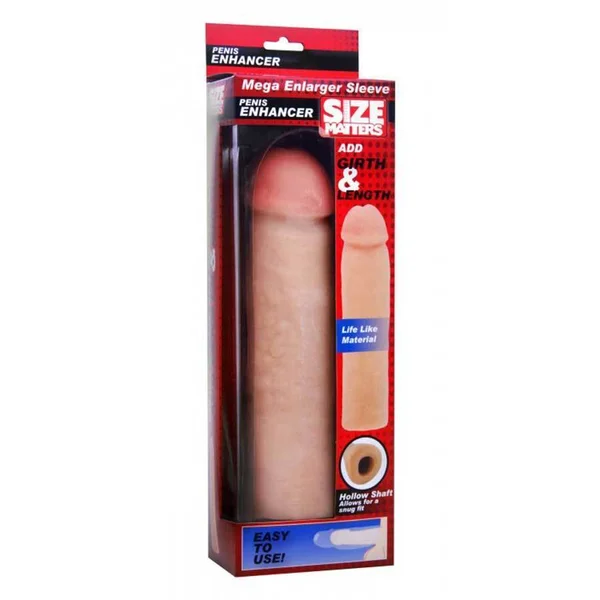 Mega Enlarger Penis Sleeve 8.5 Inch Tan Realistic Cock Sheath — image 12 of 12