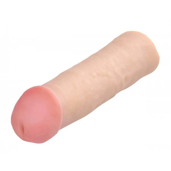 Mega Enlarger Penis Sleeve 8.5 Inch Tan Realistic Cock Sheath — image 9 of 12