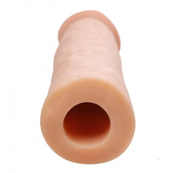 Mega Enlarger Penis Sleeve 8.5 Inch Tan Realistic Cock Sheath — image 11 of 12