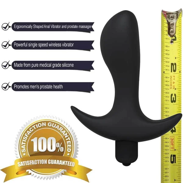 Silicone Prostate Massager 3.5'' Vibrating Anal Plug — image 13 of 14
