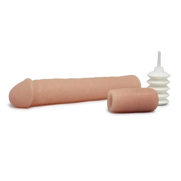 Real Skin Penis Extension Sleeve 9'' Tan Cock Sheath by Healthy Vibes — image 12 of 14