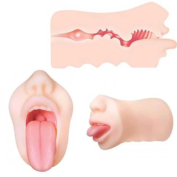 The Deep Throat Real Mouth Male Masturbator Sleeve by Healthy Vibes — image 14 of 14