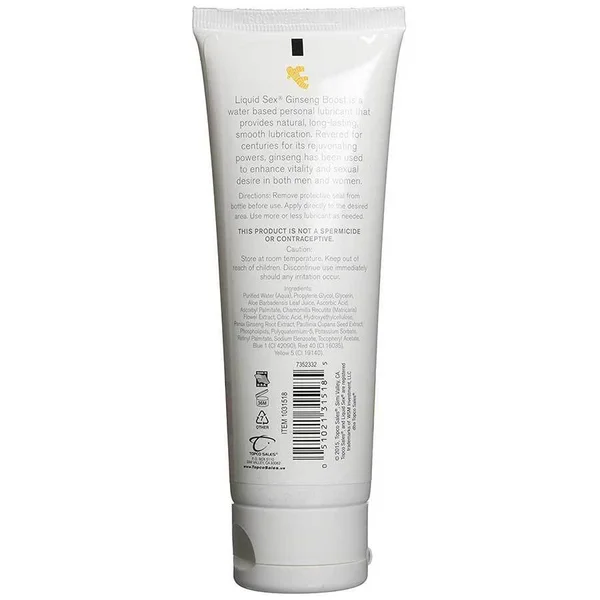 Liquid Sex Ginseng Boost Lube Water Based Lubricant 4 oz — image 4 of 4