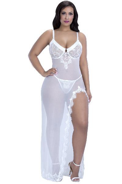 Eyelash Lace Robe & G-String