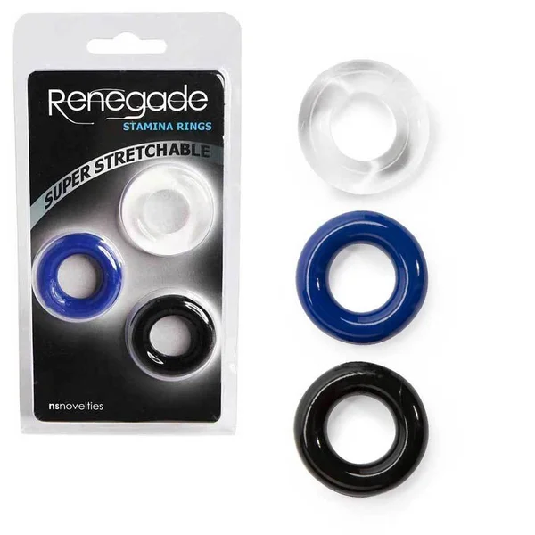 Stretchy Stamina Cock Rings 3 Pack by Renegade — image 6 of 10