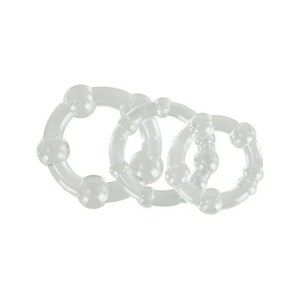 Island Penis Rings Clear Stamina Building Cock Ring 3 Pack — image 6 of 6
