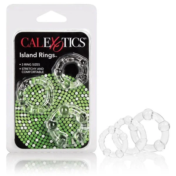 Island Penis Rings Clear Stamina Building Cock Ring 3 Pack — image 4 of 6