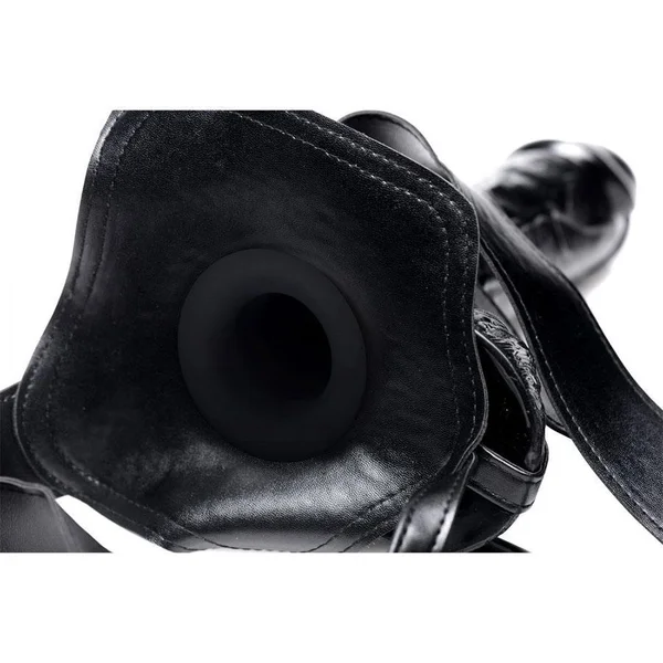 Infiltrator Large 10'' Hollow Strap On Penis Extension W/ Harness Black — image 10 of 12