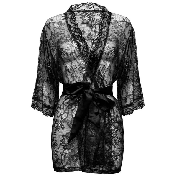 Lovehoney Flaunt Me Black Lace Robe — image 11 of 11