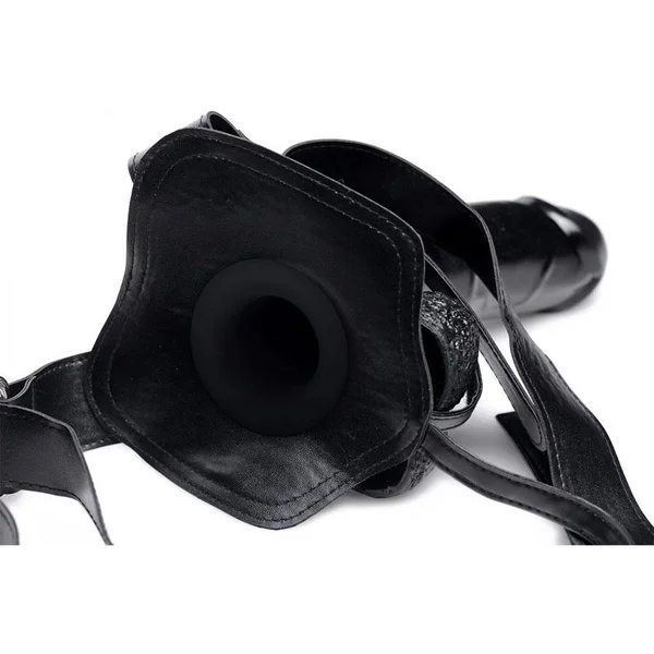 Infiltrator II Large 10'' Hollow Strap On Penis Extension W/ Harness Black — image 12 of 12