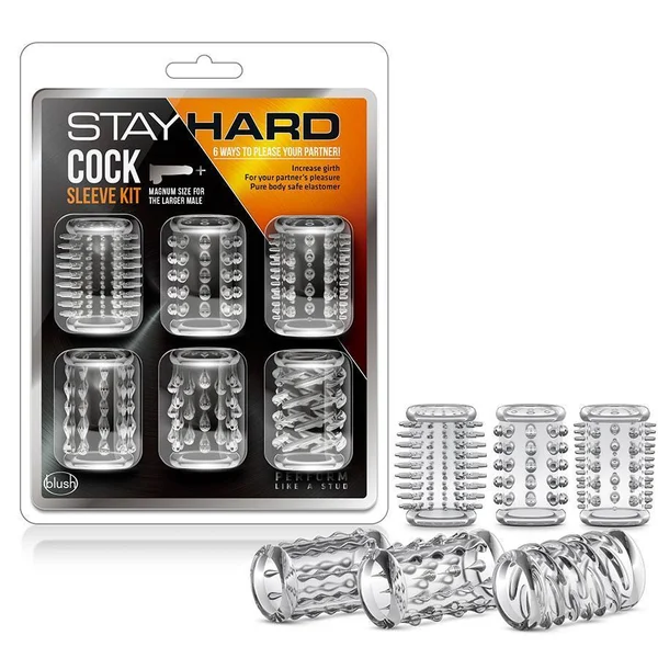 Penis Enhancing Cock Sleeve Stay Hard Kit for Men | Clear — image 8 of 14