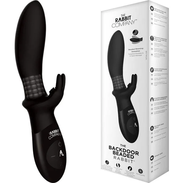 The Beaded Back Door Rabbit Prostate Massager & Anal Vibrator Black — image 7 of 12