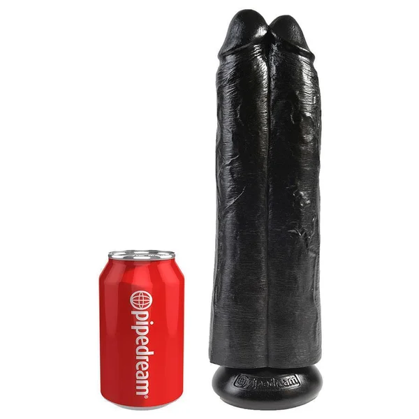 11'' Double Penetration Two Cocks Black Penis Extension Strap On Sleeve — image 9 of 14
