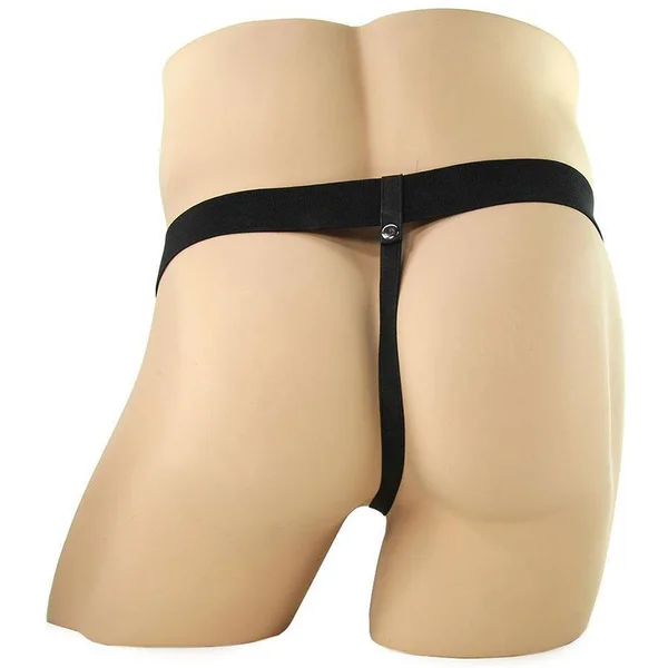 Vibrating Penis Extension Sleeve 11" Hollow Tan Strap On Sheath — image 9 of 12