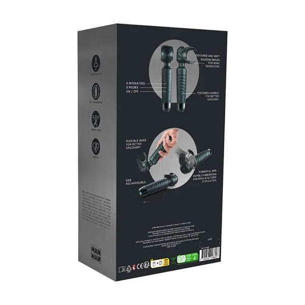 Man Wand Vibrating Male Masturbator | Silicone Magic Wand Massager for Penis — image 16 of 17