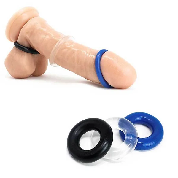 Multi Color Stretchy Stamina Boosting Cock Rings 3 Pack by Lynk Pleasure — image 10 of 19