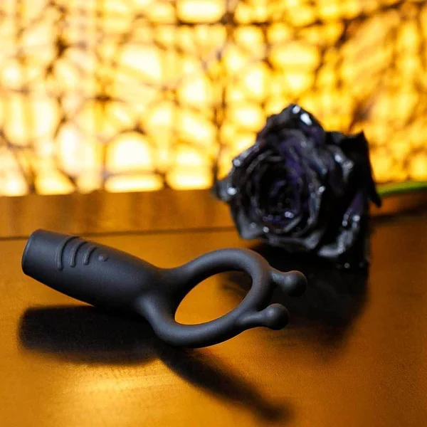 Rechargeable Silicone Vibrating Black Cock Ring By Lynk Pleasure — image 17 of 18