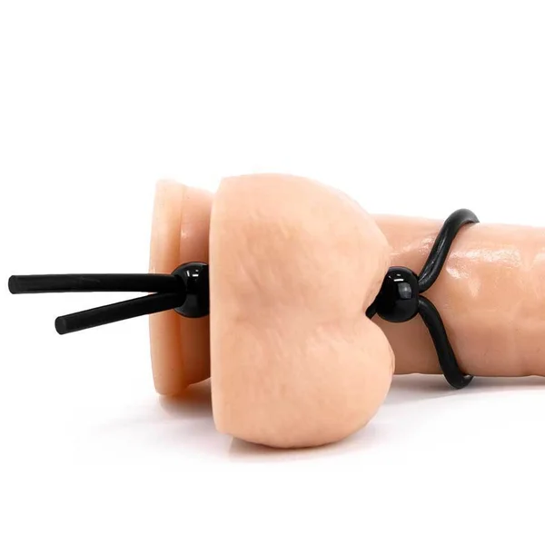 Adjustable Silicone Cock Ring Rope Style Penis Enhancing Lasso Black — image 17 of 18