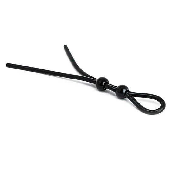 Adjustable Silicone Cock Ring Rope Style Penis Enhancing Lasso Black — image 11 of 18