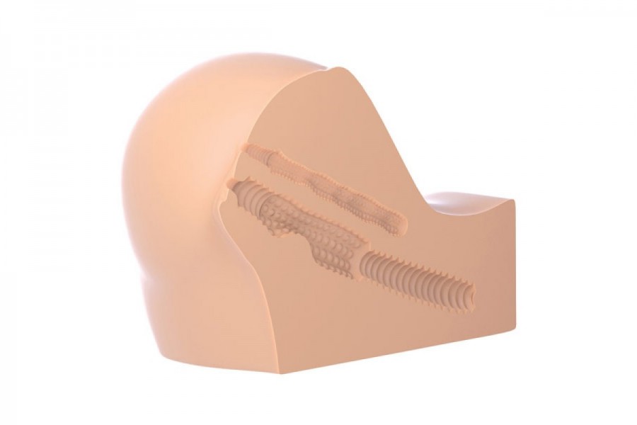 Pipedream Realistic 6.25" Petite Bubble Butt Masturbator - Dual Entry