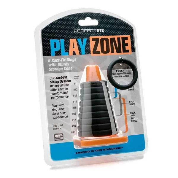 Perfect Fit 9 Silicone Cock Ring Play Zone Erection Kit for Men — image 8 of 13