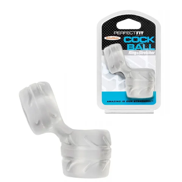 Cock Ring & Ball Stretcher Black Penis Enhancer by Perfect Fit Brand — image 8 of 16