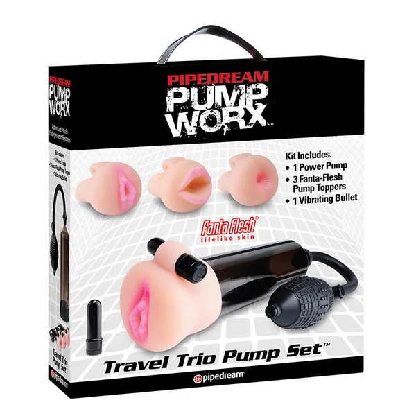 Travel Trio Vibrating Penis Pump and Male Masturbator Set by Pump Worx — image 10 of 10