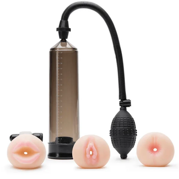 Travel Trio Vibrating Penis Pump and Male Masturbator Set by Pump Worx — image 7 of 10