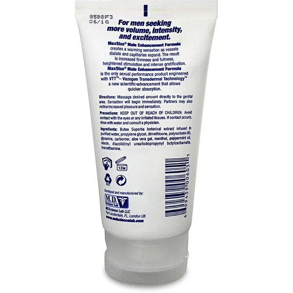 Max Size Penis Plumping Male Enhancement Cream 5 oz — image 4 of 4