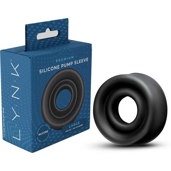 High Performance Replacement Silicone Penis Pump Sleeve Doughnut Black — image 5 of 8