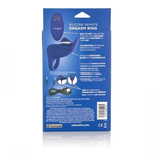 Silicone Remote Controlled Vibrating Orgasm Cock Ring by Cal Exotics — image 16 of 16