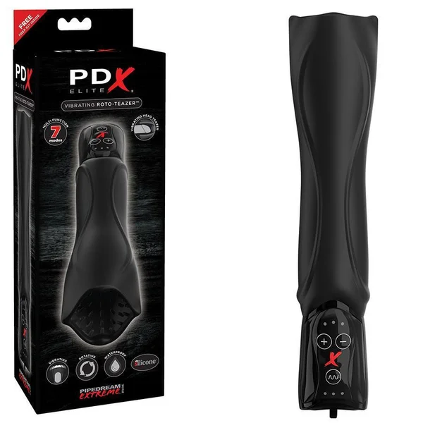 Vibrating Roto Teazer Silicone Male Masturbator and Cock Vibrator by Pipedream — image 8 of 11