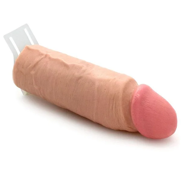 The Perfect Hollow Strap On Penis Extension 8'' Realistic Tan Cock Sheath — image 8 of 12