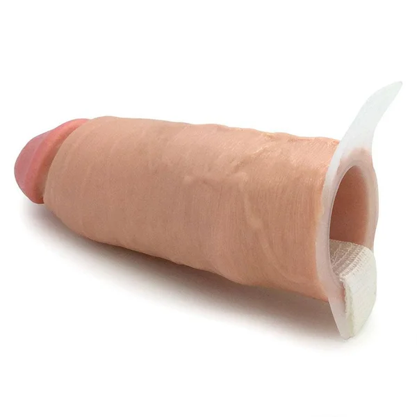 The Perfect Hollow Strap On Penis Extension 8'' Realistic Tan Cock Sheath — image 9 of 12