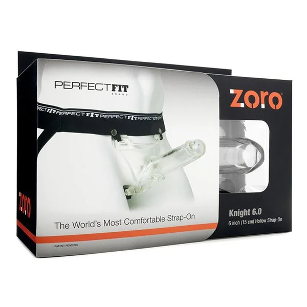 Zoro Knight 6'' Clear Hollow Strap On Extension for Men by Perfect Fit — image 9 of 14